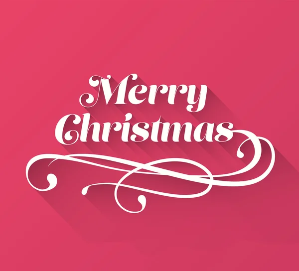 Merry christmas cursive message vector — Stock Vector