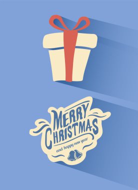 Neşeli Noel vektör hediye ile