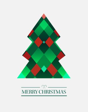 Ağaç ile neşeli Noel vektör 