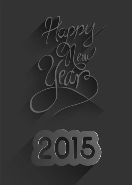 Feliz año nuevo diseño en negro — Vector de stock