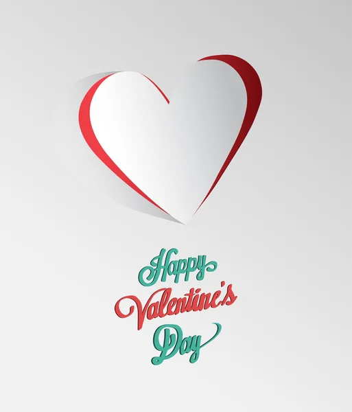 Happy Valentines Day vector with heart — Stock Vector