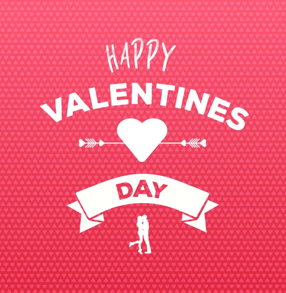 Happy Valentijnsdag vector op roze patroon — Stockvector