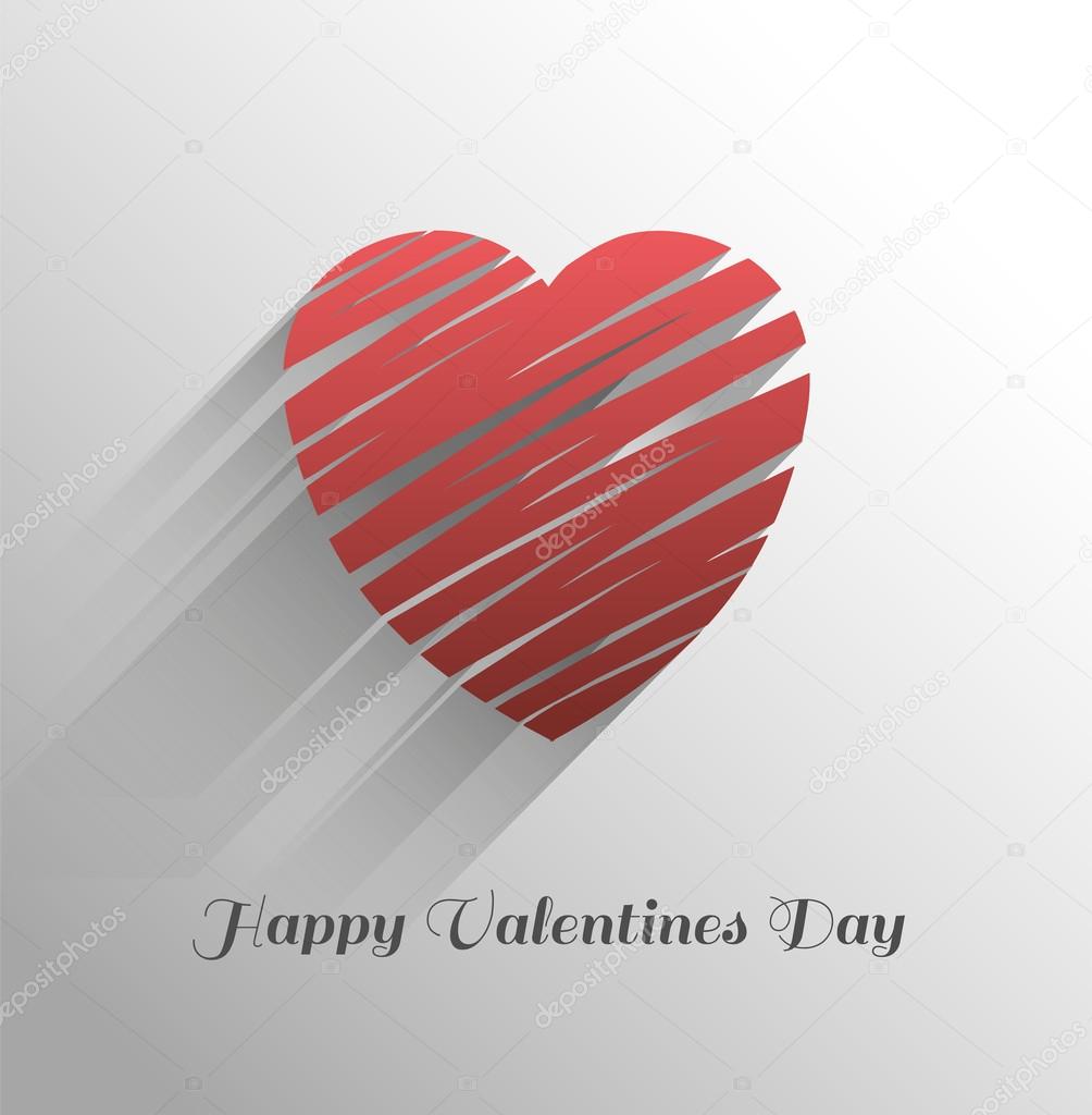 Happy valentines day vector on grey background