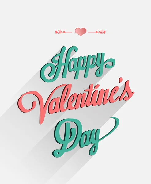 Happy Valentijnsdag vector in cursief lettertype — Stockvector
