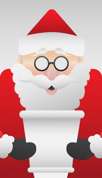 Симпатичный Санта-Клаус со списком векторов — стоковый вектор