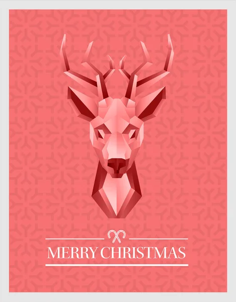 Joyeux vecteur de Noël avec rennes — Image vectorielle