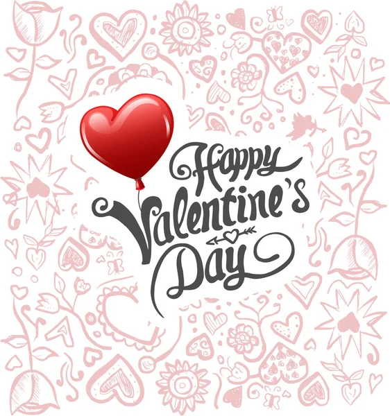 De dag van Valentijnskaarten vector — Stockvector