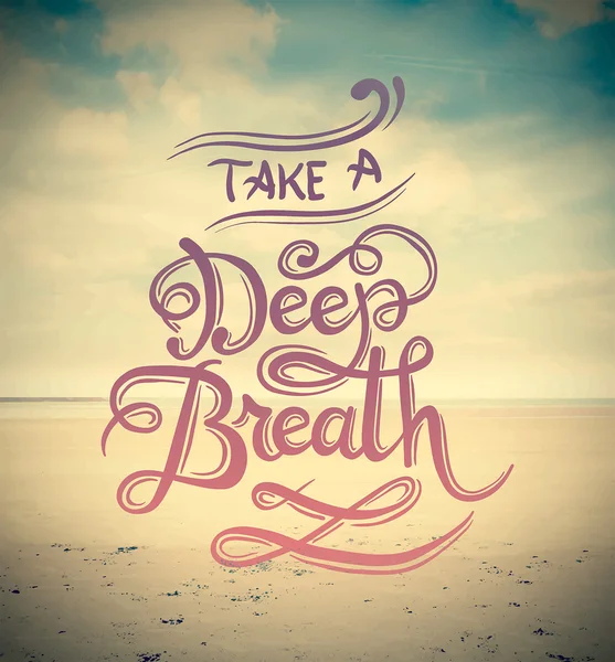 Take a deep breath — Stock Vector