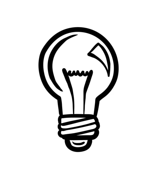 Black light bulb gloeilamp — Stockvector