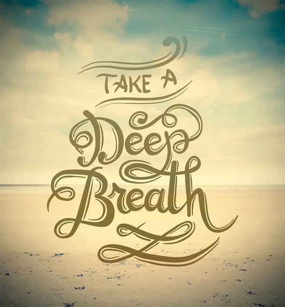 Take a deep breath — Stock Vector