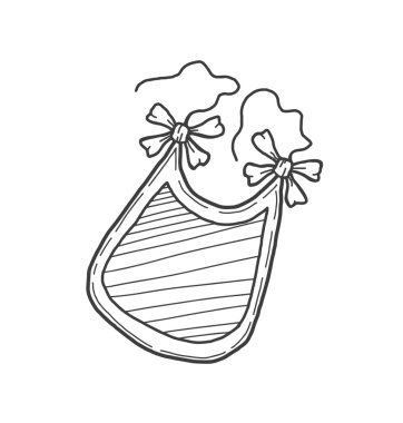 Elle çizilmiş bebek önlük