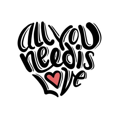 All you need is love vector clipart