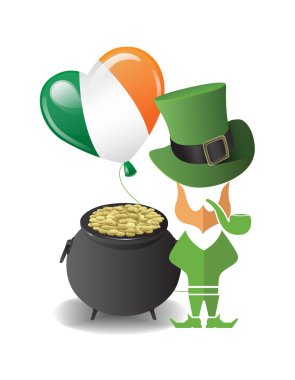 St. Patrick günü altın pot ile