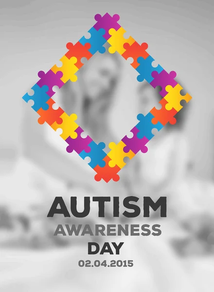 Design de consciência de autismo —  Vetores de Stock