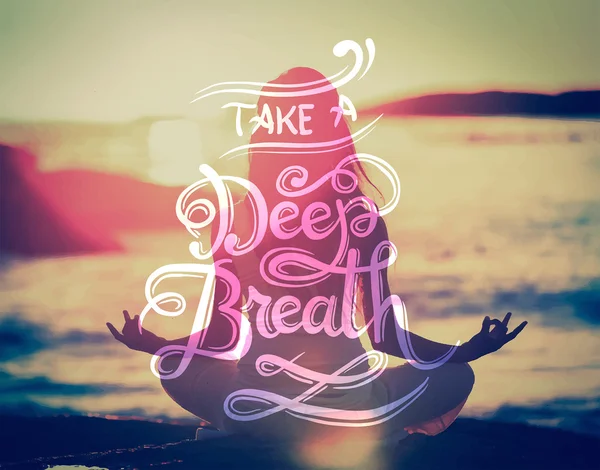 Take a deep breath — Stock Vector