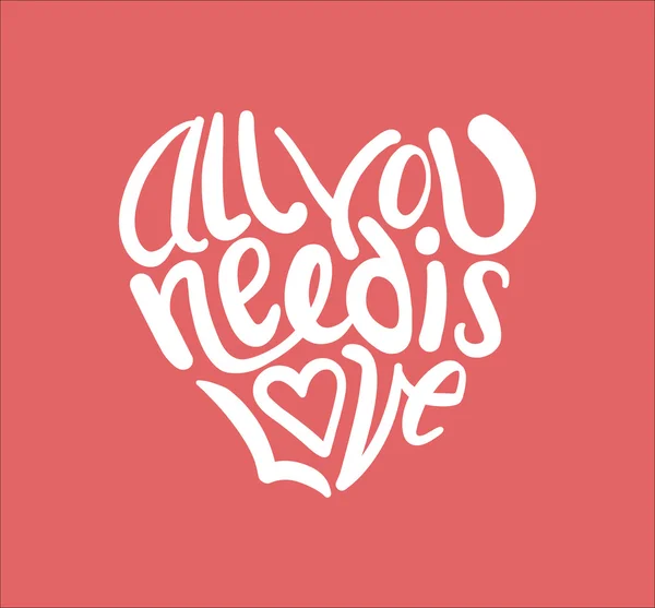 Todo lo que necesitas es amor — Archivo Imágenes Vectoriales