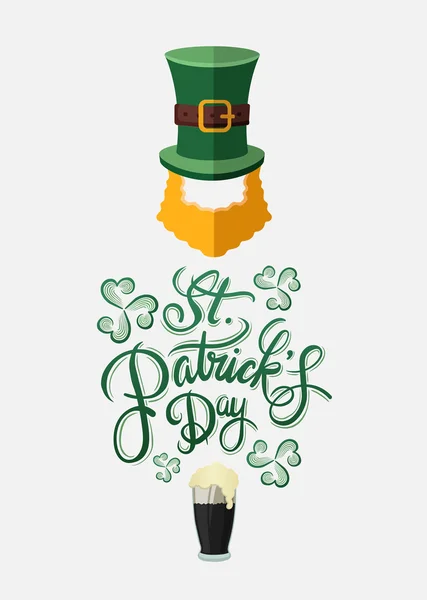 St. Patrick-napi üdvözlőlap — Stock Vector