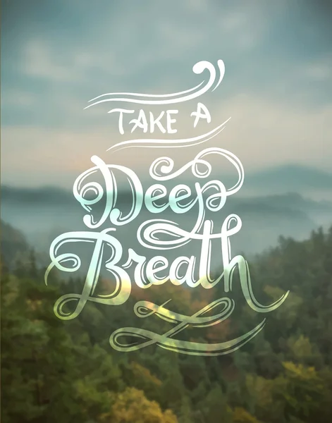 Take a deep breath — Stock Vector