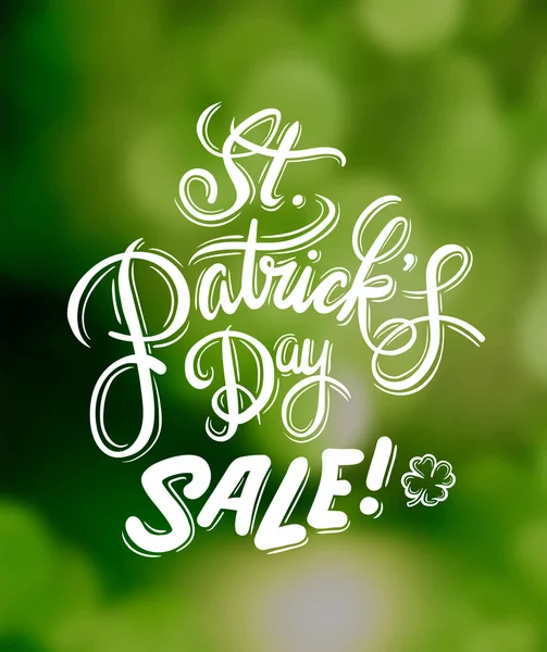 San Patricio anuncio de venta de día — Vector de stock