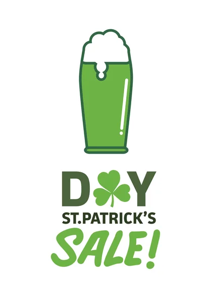 St. Patrick 하루 판매 광고 — 스톡 벡터