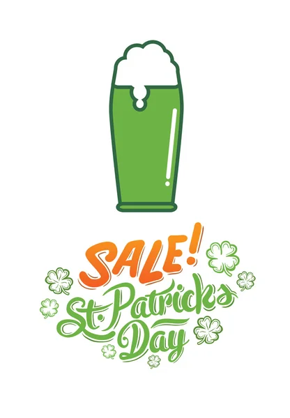 St. Patrick day sale advertisement — Stock Vector