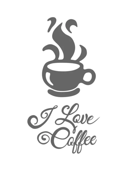 I love coffee inscription — Stock Vector