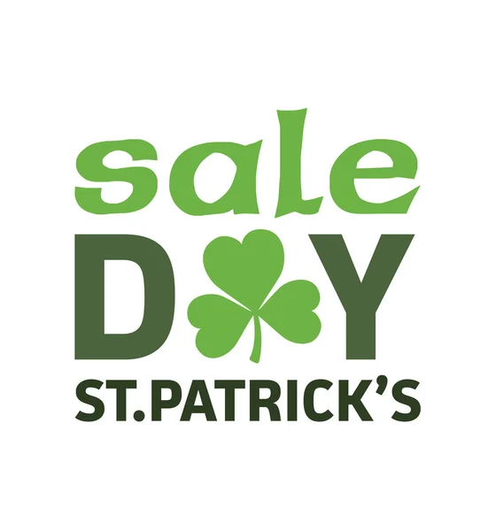 St. Patrick anúncio de venda dia —  Vetores de Stock