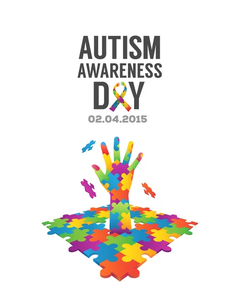 Projekt świadomości autyzmu — Wektor stockowy