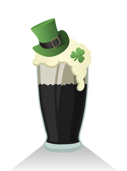 St. Patrick dag met pint van stout — Stockvector