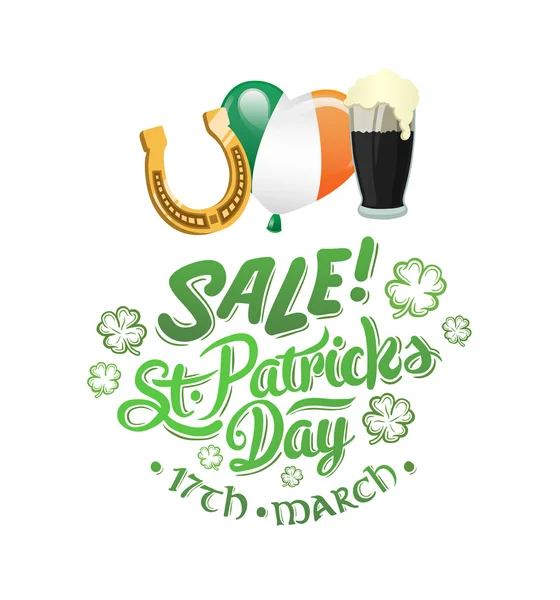 St. Patrick anúncio de venda dia — Vetor de Stock