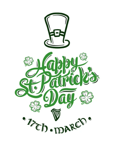 St. Patrick 하루 인사말 — 스톡 벡터