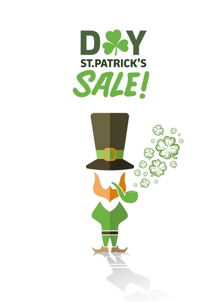 San Patricio anuncio de venta de día — Vector de stock