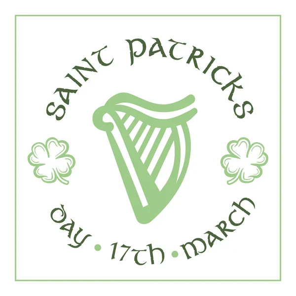 St. Patrick dag groet — Stockvector