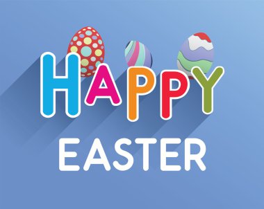 Güzel Paskalya tipografik arka plan