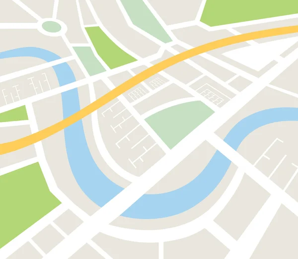 Carte des infrastructures urbaines — Image vectorielle