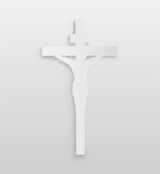 Jesus Kristus korsfästelsen siluett — Stock vektor