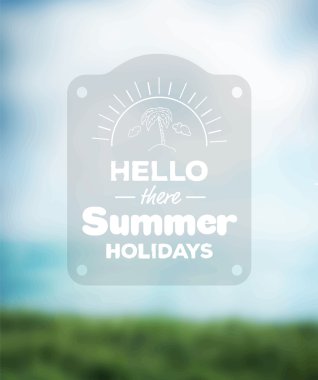 Merhaba orada tatil yaz işareti