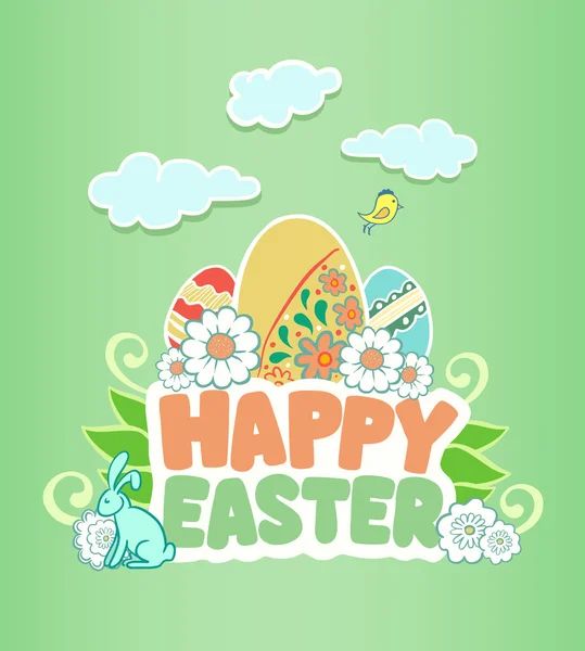 Happy Easter greeting — Stock Vector