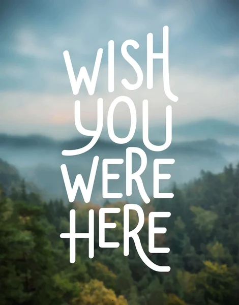 Wish you were here poster — Stock Vector