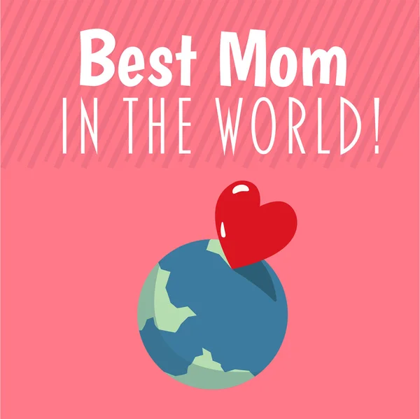 Краща мама в світі плакат — стоковий вектор