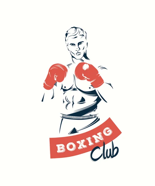 Poster des Boxclubs — Stockvektor