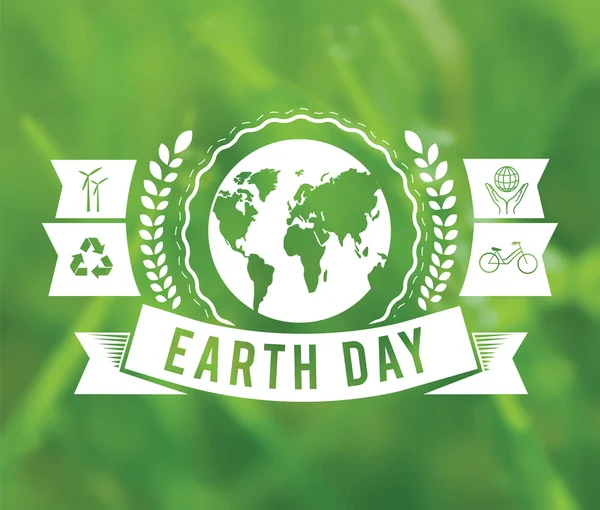 Earth day sign Stock Vector by ©vectorfusionart 70584955