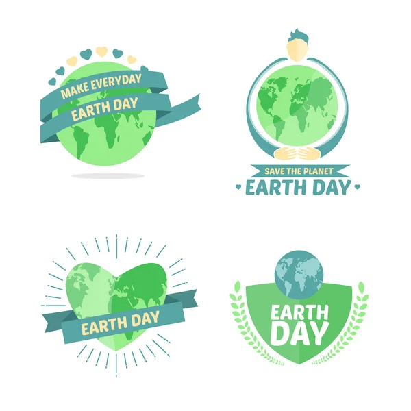 Earth day sign — Stock Vector