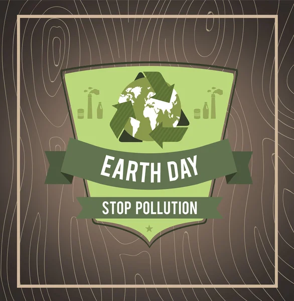 Earth day sign — Stock Vector