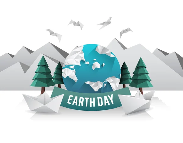 Earth day sign — Stock Vector