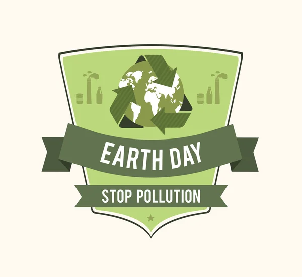 Earth day sign — Stock Vector