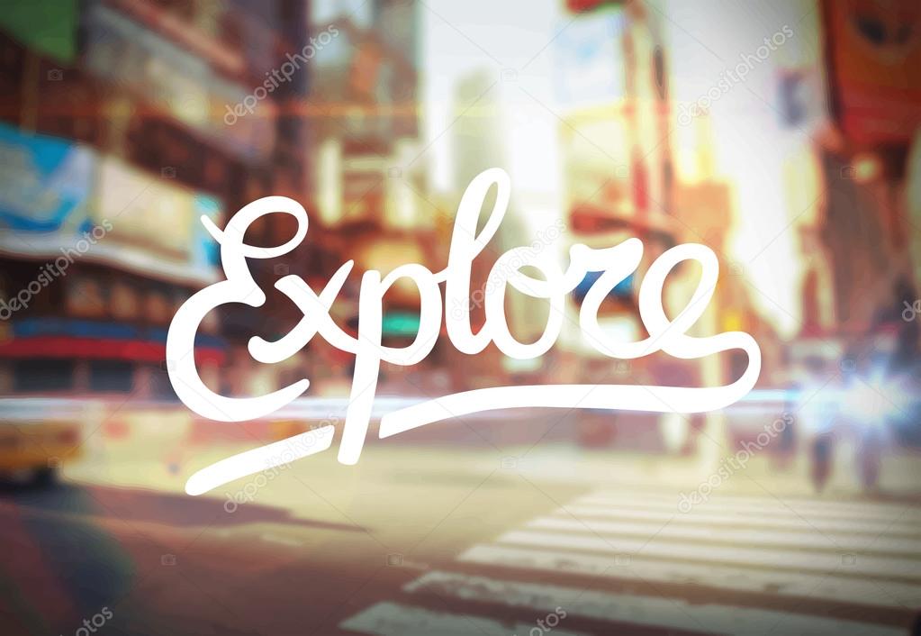 Explore against city scene