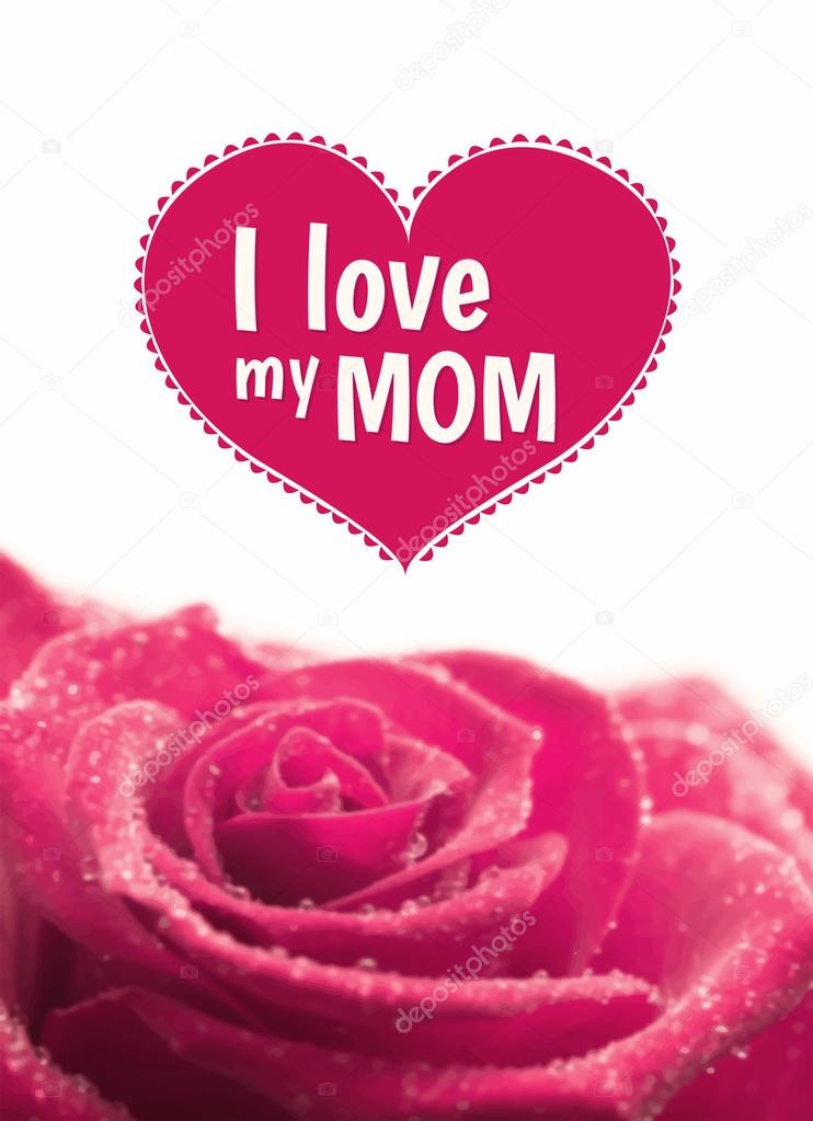 I Love My Mom Poster Stock Vector Image By Vectorfusionart 70582923