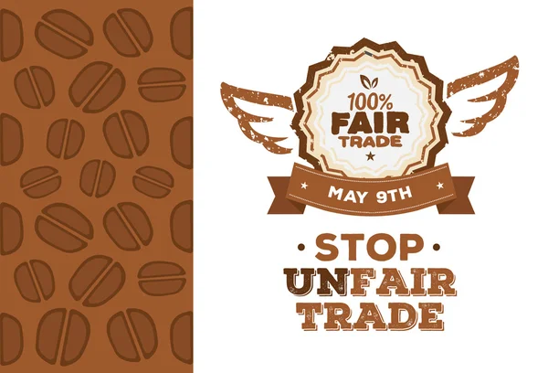 公平贸易的一天 — 图库矢量图片