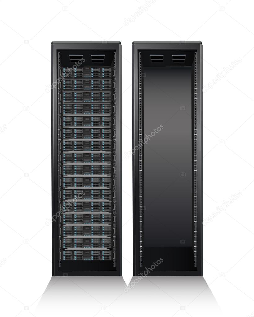Digitally generated server tower